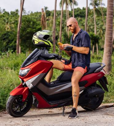Aerocarbon one piece folding mobility scooter